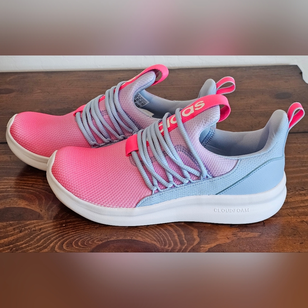 Adidas Slip On Big Girl's Sneakers/shoes Pink/Light Blue/Purple NWOB Size 6 - Picture 1 of 6